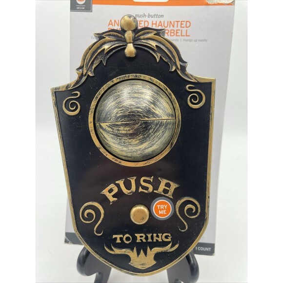 Haunted House Halloween Animated Eyeball Ringing Doorbell- Light, Sound, Motion - Picture 2 of 9